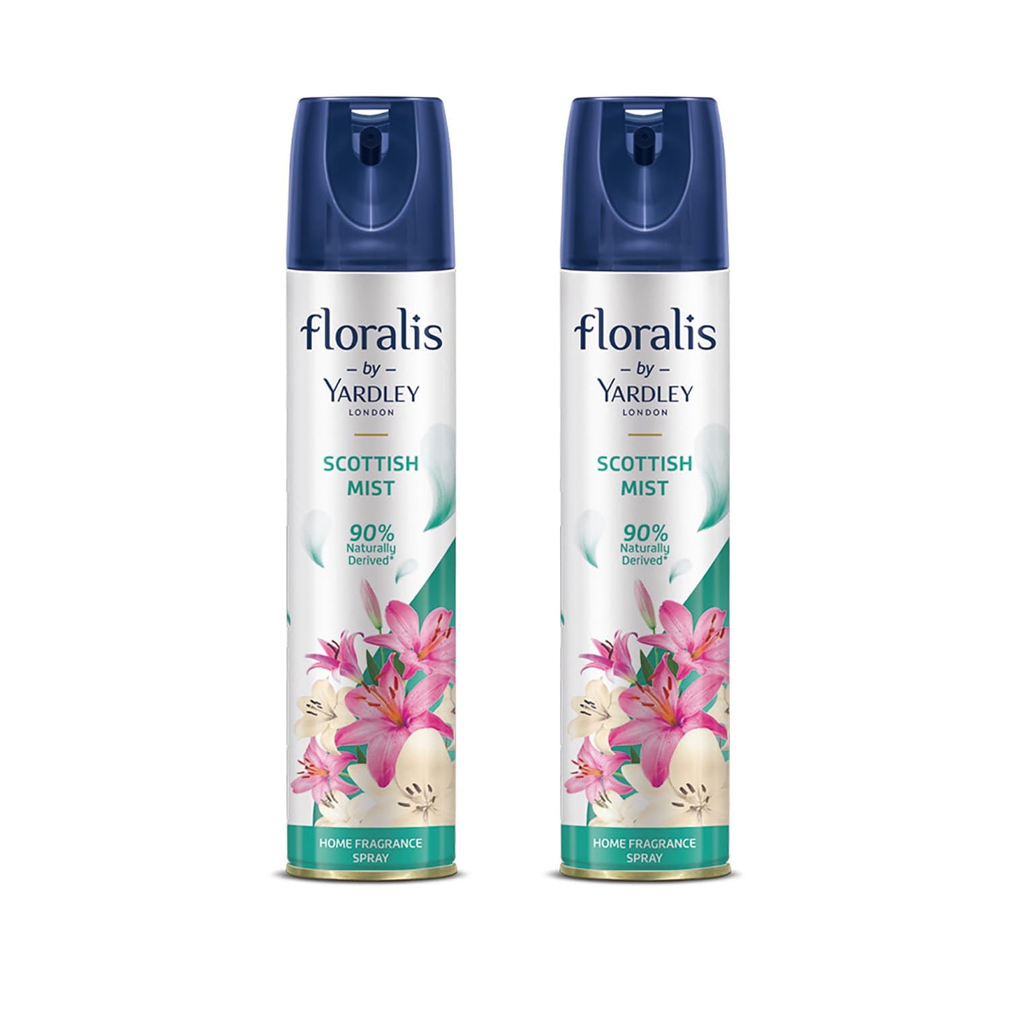 Yardley London Floralis Air Freshener Spray, Long Lasting Floral Fragrance For Home , Office| Home Fragrance Spray| 90% Naturally Derived| 210Ml (Pack Of 2)