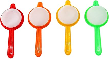TEA STRAINERS PLASTIC (Assorted Colours)Pack of 4