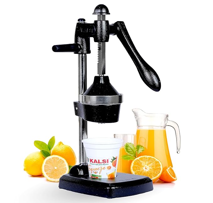Kalsi-products CE Certified Hand Press Juicer with Food Grade Pressure Cup | Hand Press Citrus Fruit Juicer Machine | Squeezer for Fruits & Vegetables