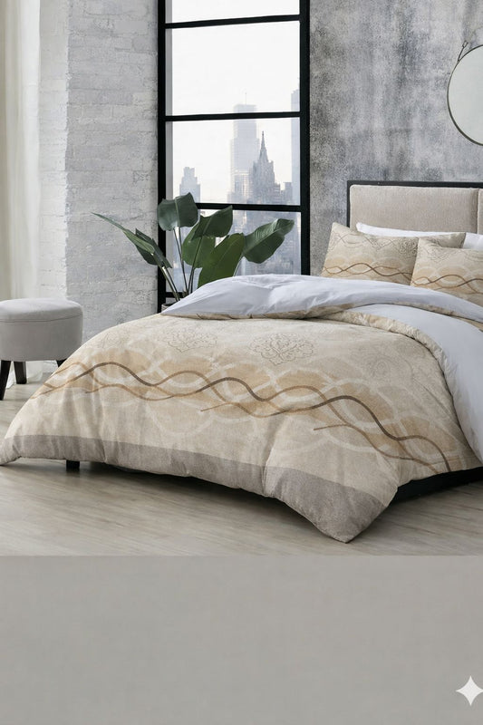 PREMIUM SUPER FINE COTTON KING SIZE COMFORTER SETS MOMENTS WITH SATIN LINING