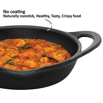Futura Cast Iron Frying Pan 24 cm with Glass Lid