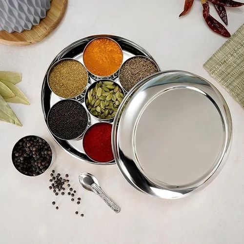 INDIAN ROOTS STAINLESS STEEL MASALA BOX