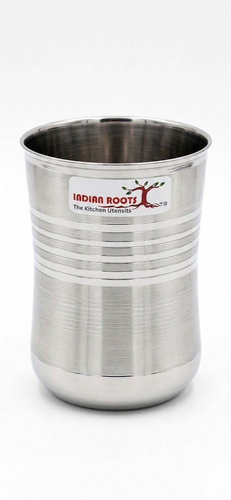 INDIAN ROOTS STEEL GLASSES (PACK OF 6)