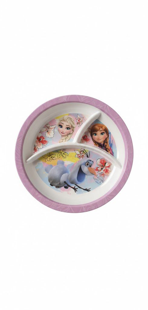 KIDS PLATE 3 SECTIONA ND 4 SECTION WITH CARTOON CHARACTERS.