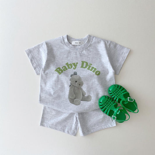 2pcs Baby Boy/Girl Animal Alphabet Print T-shirt with Pant Set