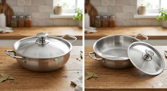 INDIAN ROOTS Premium kadahi HEAVY bottom induction compatible.