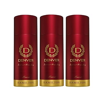 DENVER Honour Deodorant - 150ML Each, Pack of 3 | Long Lasting Fragrance Deodorant Body Spray for Men