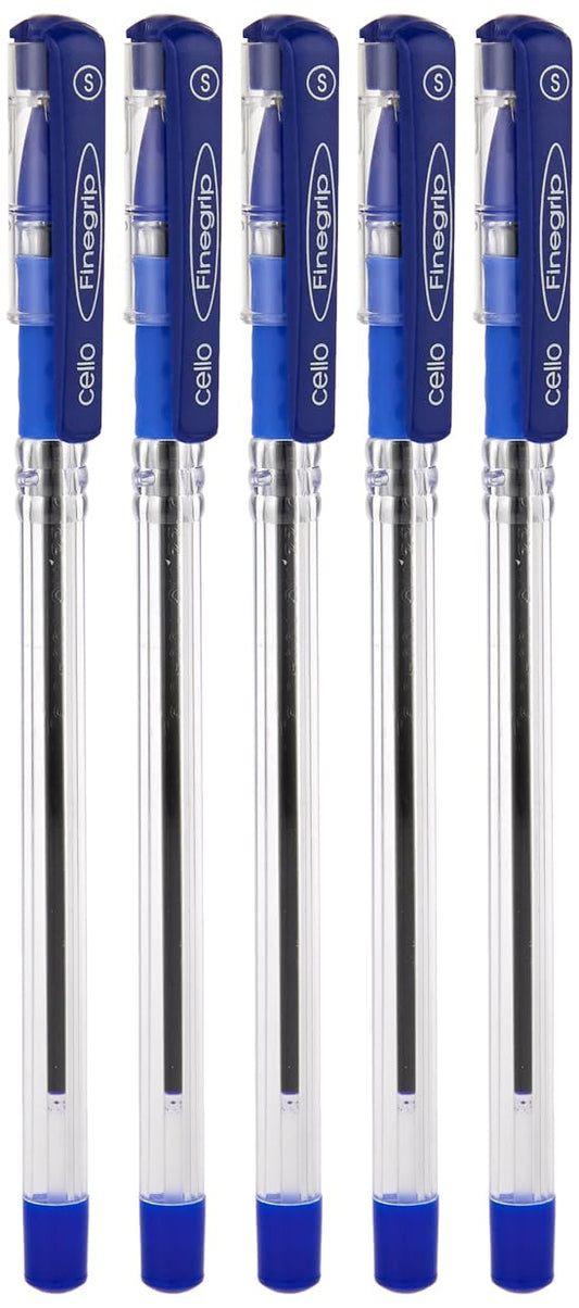 Cello Finegrip Ball Pen - Pack of 5 (Blue)