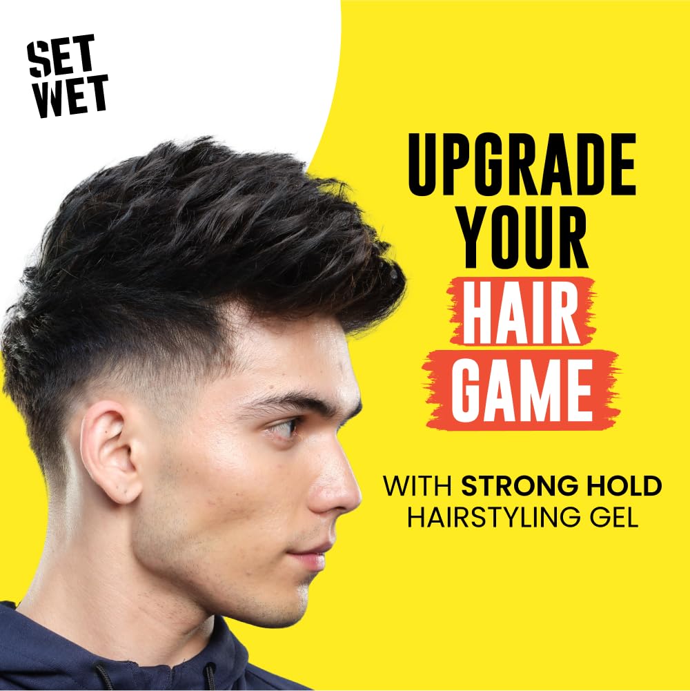 SET WET HAIR GEL  Styling Hair Gel for Men - Sport Extreme, 250gm | Medium Hold,Strong Hold,Extreme Hold, High Shine |For Short to Medium Hair| No Alcohol, No Sulphate