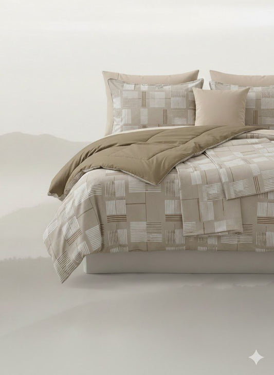 PREMIUM SUPER FINE COTTON KING SIZE COMFORTER SETS MOMENTS WITH SATIN LINING