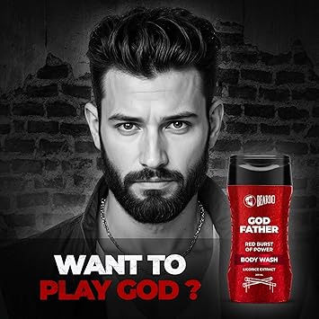 Beardo Godfather Body Wash for Men, 200ml | Powerful and Energising Bodywash for Men | Luxurious Lather and Refreshing Shower Gel | Goodness of Licorice Extract for Long Lasting Fragrance