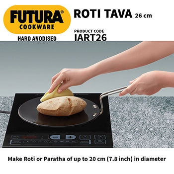 Induction Compatible Hard Anodised Roti Tava 26 cm (4.88 mm Thick) (IART26)