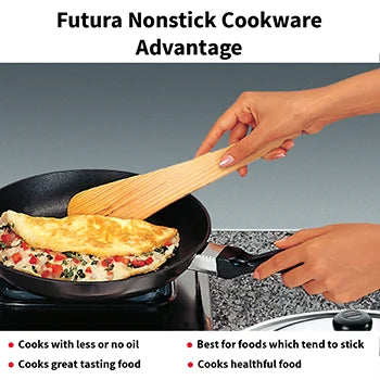 Futura Induction Compatible Nonstick Frying Pan with Stainless Steel Lid