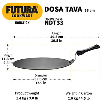 Nonstick Dosa Tava 33 cm (4.88 mm Thick) (NDT33)