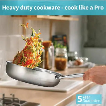 HAWKINS Triply Induction Compatible SS Tri-ply PRO Frying Pan