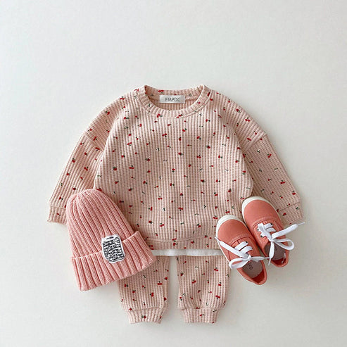 Waffle Cotton Matching Set