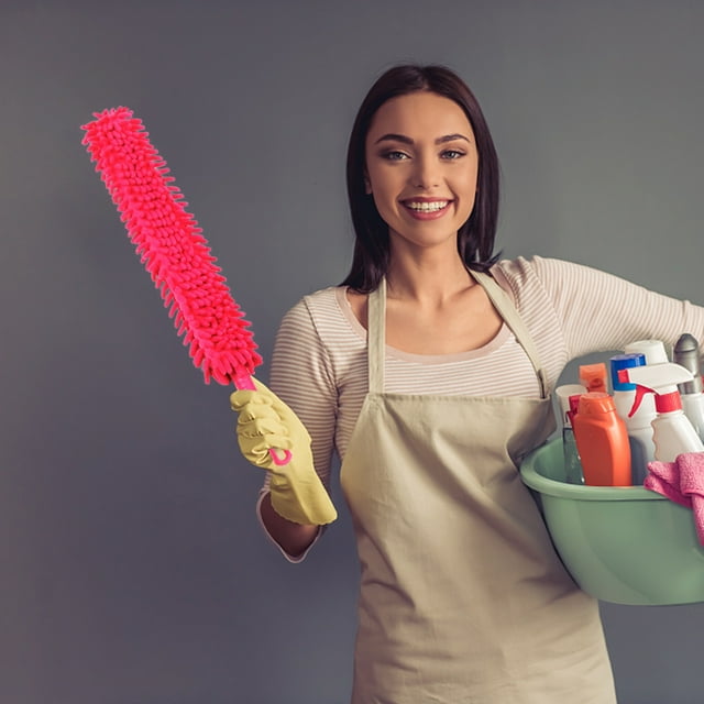 Multifunctional Retractable Curved Flat Mop Removable and Washable Duster Household Duster Sweeping Cleaning