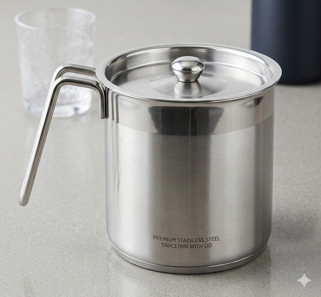 INDIAN ROOTS MEASURING MUG WITH COVER / INDUCTION COMPATIBLE