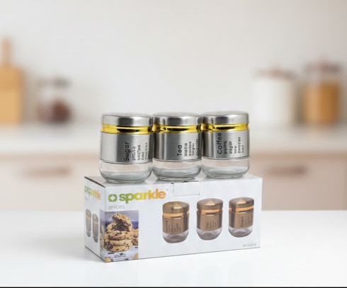 TEA SUGAR COFFE CANISTER (3X350ML)