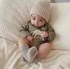 Cotton Rainbow Long Sleeve Pocket Bodysuits Pants Outfit Set